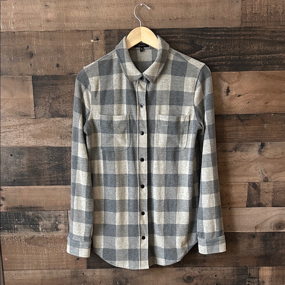 Quince Stretch Button Down Shirt Women’s Medium Top